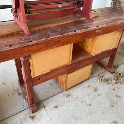 Garrett Wade wood long work bench