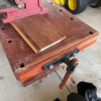 Garrett Wade wood long work bench