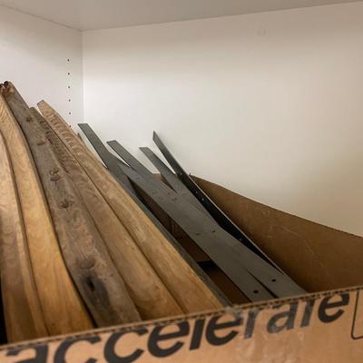 3 Shelves full of wood