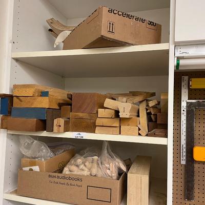 3 Shelves full of wood
