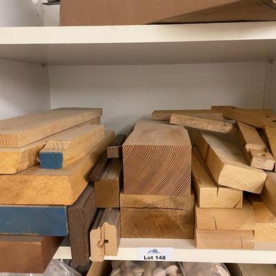 3 Shelves full of wood