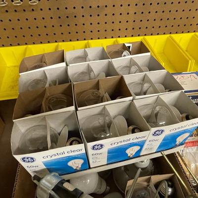 2 Flats of Light Bulbs and Accessories