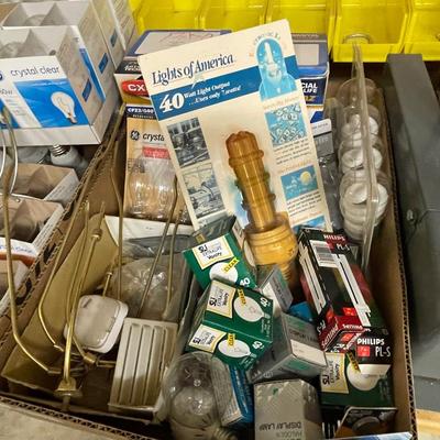 2 Flats of Light Bulbs and Accessories