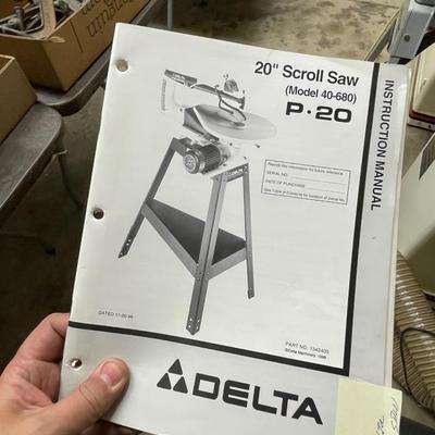 Delta P20 Electric 20" Scroll Saw - for intricate cutting w/low vibration WORKING