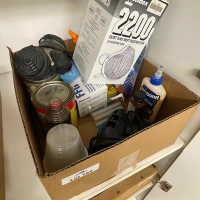Various Items - wood glue/mask/respirator & more