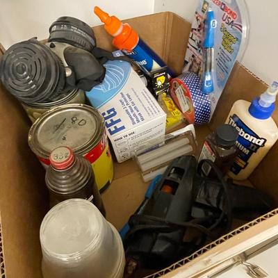 Various Items - wood glue/mask/respirator & more