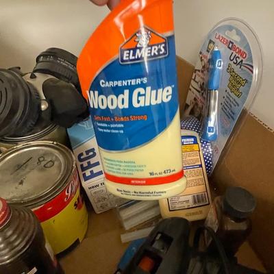 Various Items - wood glue/mask/respirator & more