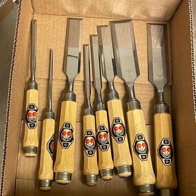 Set of Ulmia wood Working Chisels