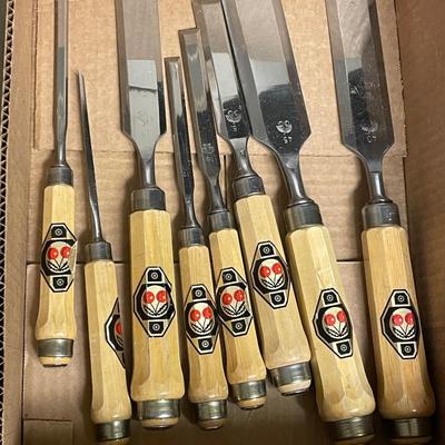 Set of Ulmia wood Working Chisels