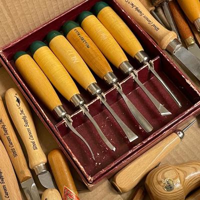 Box of small woodworking tools