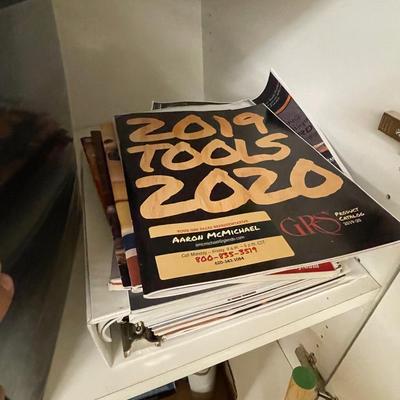 Shelf of Woodworking Magazines/Catalogs/Etc. - Save from Recycle Bin Please