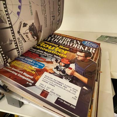 Shelf of Woodworking Magazines/Catalogs/Etc. - Save from Recycle Bin Please