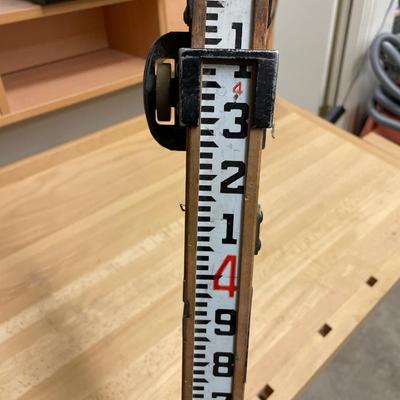 Vintage adjustable Survey measuring Stick