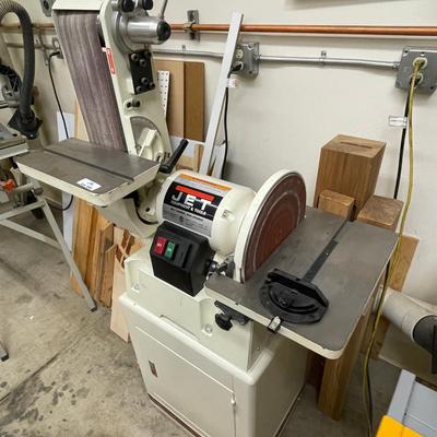Jet Belt Sander / Disc Grinder Model JSG-6DC with manual + Sand Paper Below