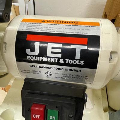 Jet Belt Sander / Disc Grinder Model JSG-6DC with manual + Sand Paper Below