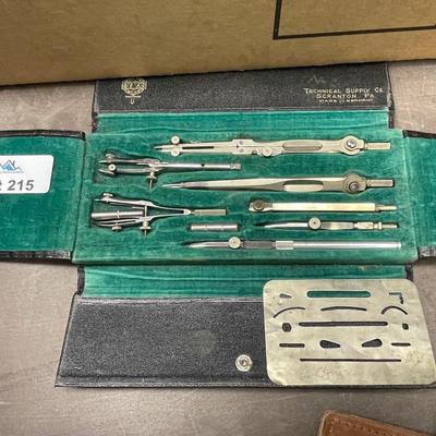 Vtg. US Made Technical Supply Co. Compass Set