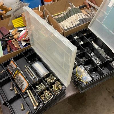 2 plastic boxes of Bolts/Nuts/Washers
