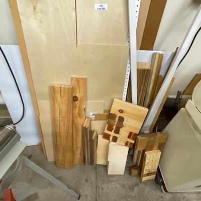 Sale Photo Thumbnail #916: some good thick wood for carving in this lot/piece of pegboard/etc.