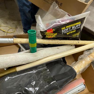 Box of Squeegies/Swiffer Dusters & More