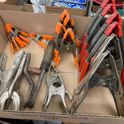 Lot of about 20 various sized Clamps