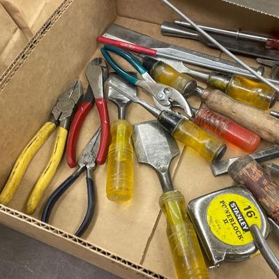 Sale Photo Thumbnail #939: lots of chisels, hand saw, screwdriver etc as shown