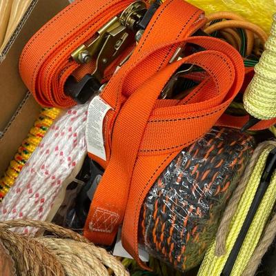Flat of Ratchet Straps/Rope/Bungees