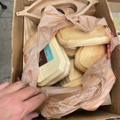 2 Boxes of Wood Carving blanks & carved wood - Wood Burning Kit