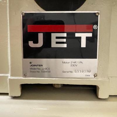 Jet JJ-8CS Electric Woodworking Jointer