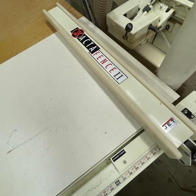 Jet JTAS-10XL Left Tilting Arbor Saw, XACTA-Fence II, work table, and accessories
