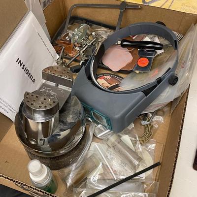 Box of Metal Engraving Tools/Magnifying headset & All Accessories