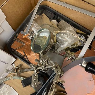 Box of Metal Engraving Tools/Magnifying headset & All Accessories