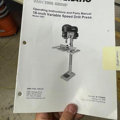 Powermatic 18" variable speed Drill Press - Model 2800