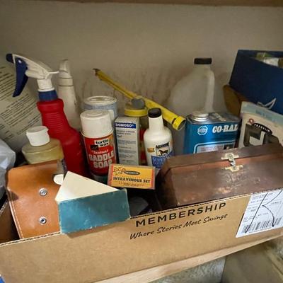 Shelf of Horse Care Supplies