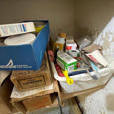 Shelf of Horse Care Supplies