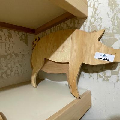 4 Plywood Stencils-Livestock Animals & 4 leaf