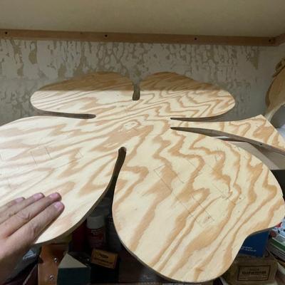 4 Plywood Stencils-Livestock Animals & 4 leaf