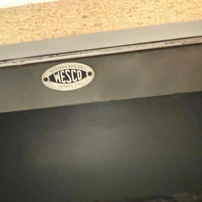 Wesco Steel Cabinet w/wood top