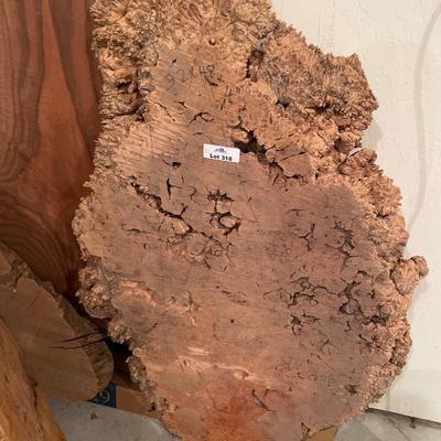 Burl Wood Slab Slab - 32" w x 48" l x 4" thick