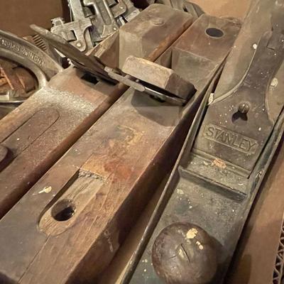 Sale Photo Thumbnail #1191: Lots of old Planers & Wrenches in this lot as shown