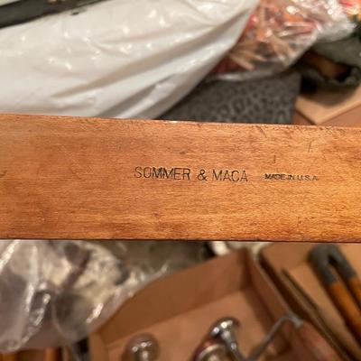 Vtg. Wood T-Square by Sommer & Maca