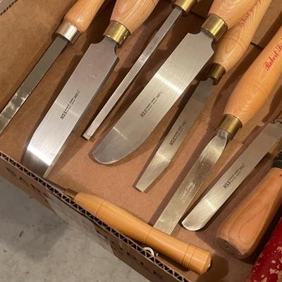 Lot of 10 Robert Sorby Wood Handled Lathe Tools