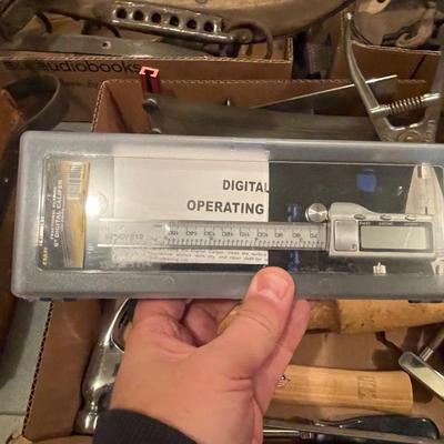 Box of 20+ Hand Tools - Axe, Chisels & all shown in photos