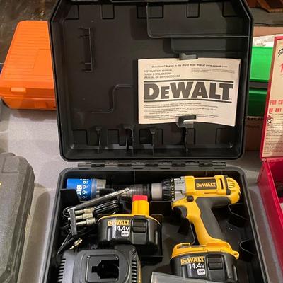 Like New Cordless Dewalt Drill with Charger & 2 Batteries & Case