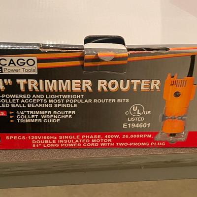 Chicago Electric 1/4" Trimmer Router in Box