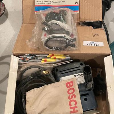 Bosch Model 3283DVS 5" Sander w/dust bags & sandpaper & box