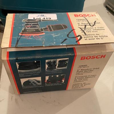 Bosch 1295D 5" Random Orbit Palm Sander w/box & sandpaper