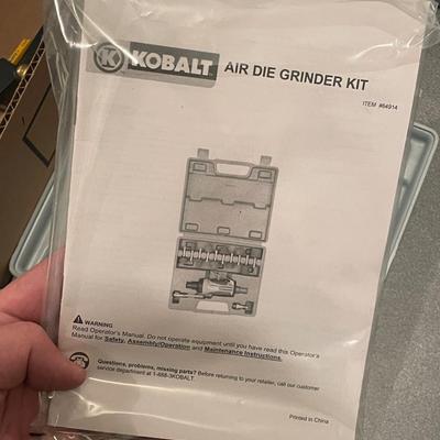 Kobalt Air die grinder kit in box