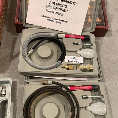 Central Pneumatic Air Micro Die Grinders x 2