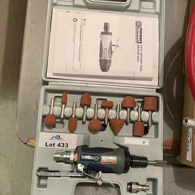 Kobalt Air Die Grinder/Rotary Tool & Bits in Carrying Case
