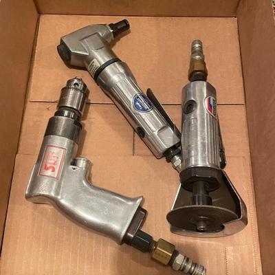 Lot of 3 air tools - rotary/ratchet/etc